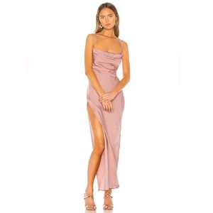Michael Costello X Revolve Braxton Dress in Rose Sz M Flaw